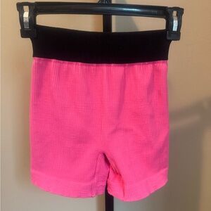 Vibrant Pink High Waist Women's Shorts